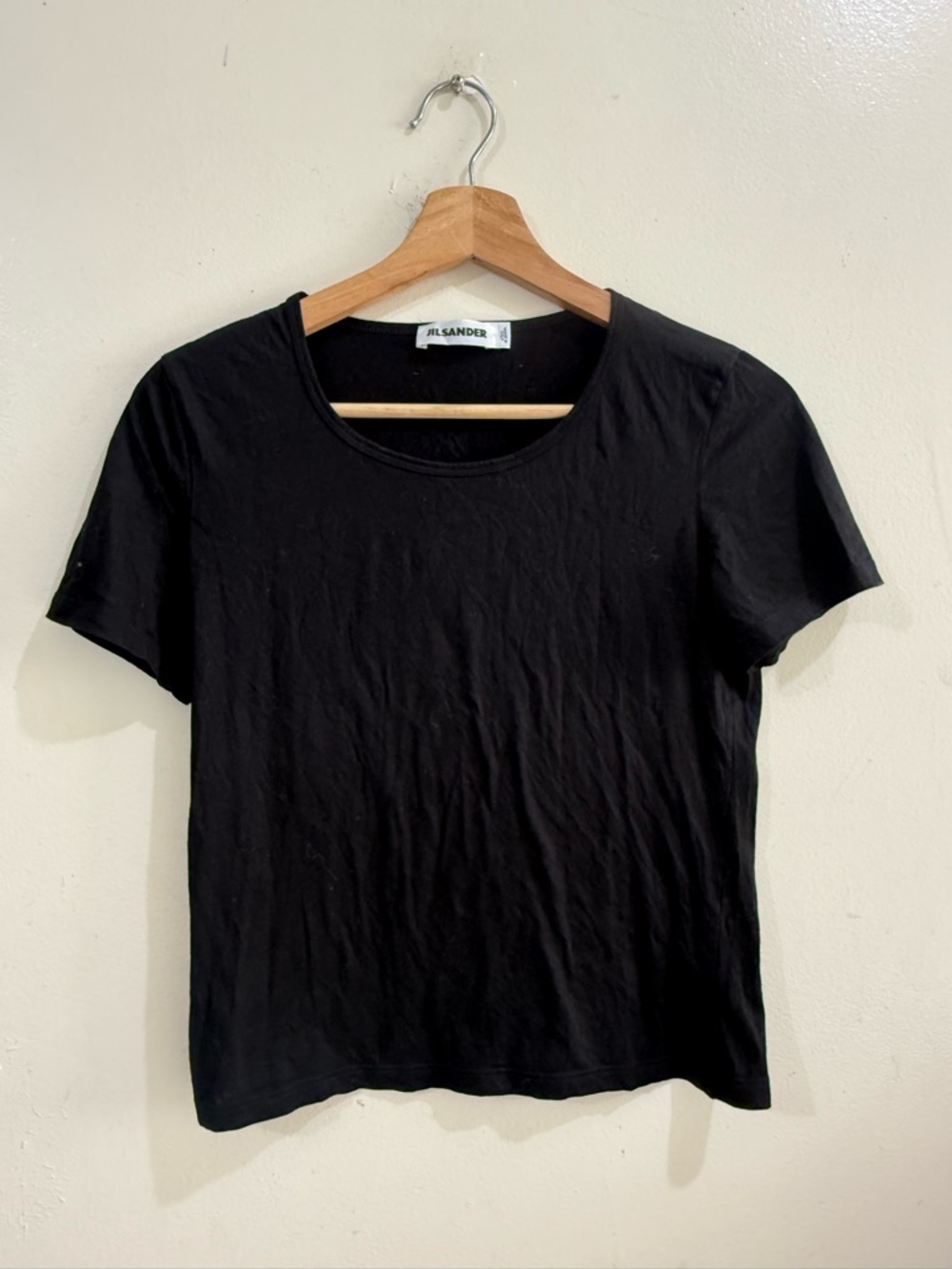 Jil Sander Black Short Sleeve Scoop Tee